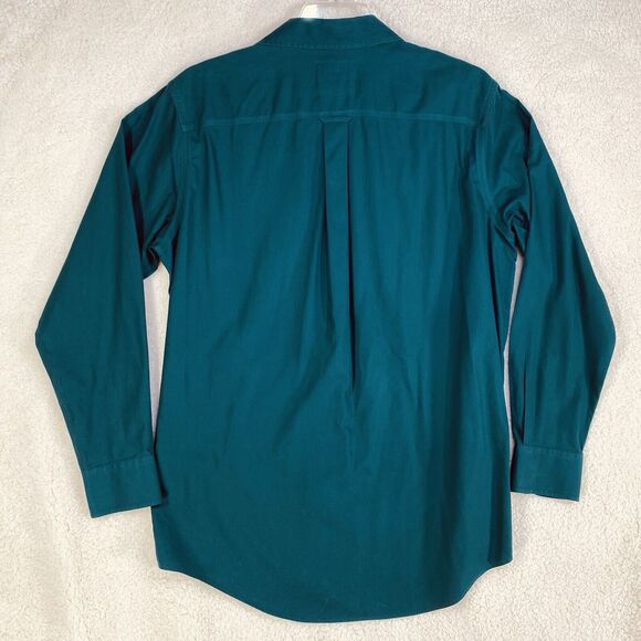 Cabela Shirt Mens Sz M Dark Green Button Up Long Sleeve 100% Cotton Outdoors - Picture 2 of 10